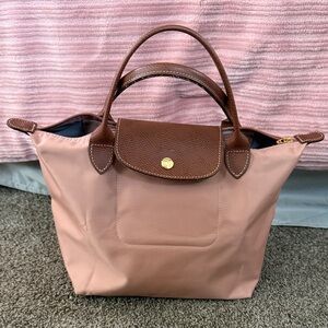 Longchamp Brown and Pink Tote Bag